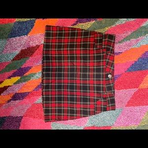 Plaid mini skirt